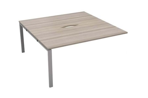 Hawk Grey Oak 2 Person Bench Extension - 1200mm Silver 