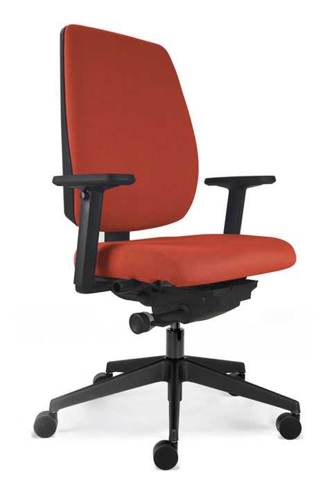 View Orange Fabric Heavy Duty Office Chair Independent Seat Backrest Adjustment Seat Slide Adjustable Arms Posture Logic information