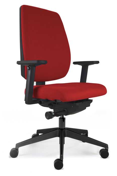 View Red Fabric Heavy Duty Office Chair Independent Seat Backrest Adjustment Seat Slide Adjustable Arms Posture Logic information