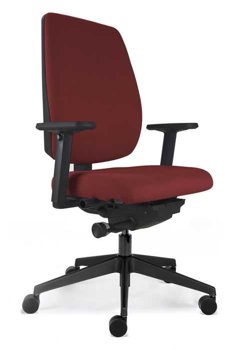 View Red Fabric Heavy Duty Office Chair Independent Seat Backrest Adjustment Seat Slide Adjustable Arms Posture Logic information