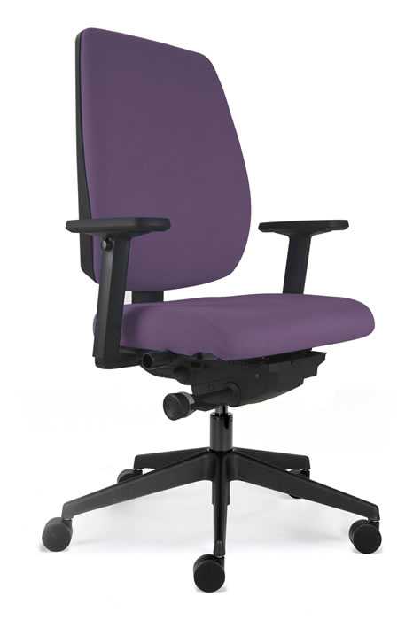 View Purple Fabric Heavy Duty Office Chair Independent Seat Backrest Adjustment Seat Slide Adjustable Arms Posture Logic information