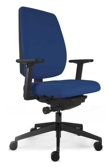 View Blue Fabric Heavy Duty Office Chair Independent Seat Backrest Adjustment Seat Slide Adjustable Arms Posture Logic information