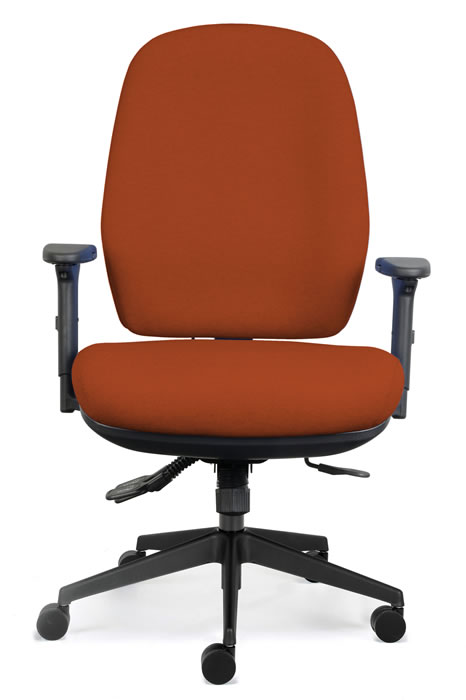 View Orange Bariatric Office Chair Large Deeply Padded Seat Ratchet Backrest Height Adjustment 28 Stone Tested Torque Positiv information