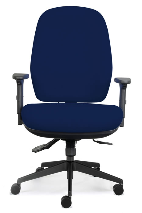 View Blue Bariatric Office Chair Large Deeply Padded Seat Ratchet Backrest Height Adjustment 28 Stone Tested Torque Positiv information