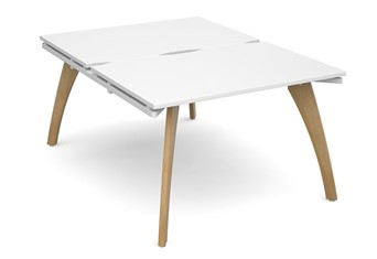 Fuze Back To Back Desk - 1200 x 800 x 725mm White / White Edge