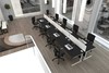 Nene Oval Black Boardroom Table