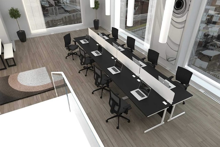 Nene Black Round Meeting Table