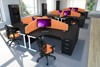 Nene Oval Black Boardroom Table