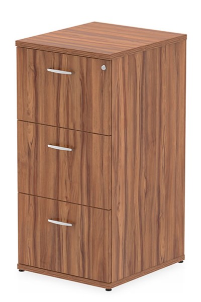 Nova Walnut 3 Drawer Filing Cabinet