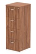 Nova Walnut 4 Drawer Filing Cabinet