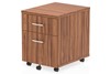 Nova Walnut 2 Drawer Mobile Pedestal