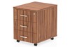 Nova Walnut 3 Drawer Mobile Pedestal