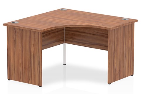 Nova Walnut Corner Panel Leg Desk