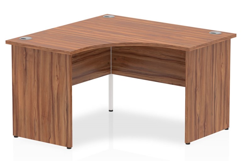 Nova Walnut Corner Panel Leg Desk