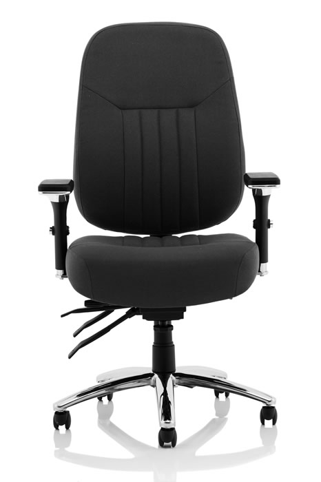View Black 24 Hour Use Fabric Office Chair Larger User Tested Barcelona information