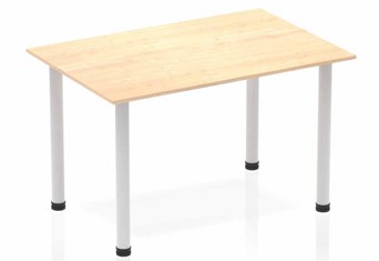 Solar Maple Straight Table Post Leg Silver - 1200mm 