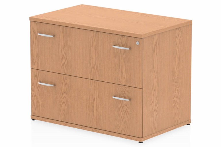 Norton Oak 2 Drawer Desk High Side Filer