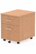 Norton Oak 2 Drawer Mobile Pedestal