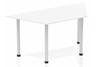 Polar White Trapezium Table 1600 Post Leg