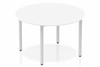 Polar White 1200 Circle Table Box Frame Leg