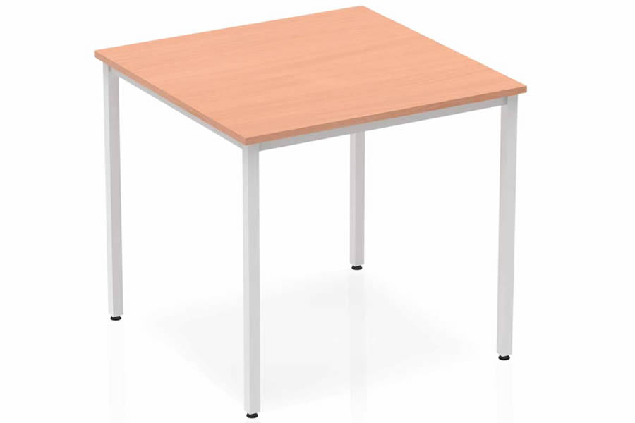View Price Point Beech Straight Reception Office Meeting Table Silver Box Frame Leg information
