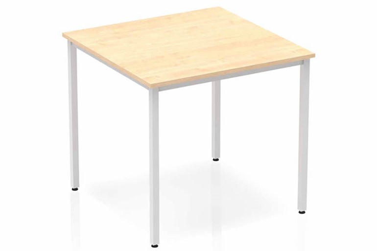 Solar Maple Straight Table Box Frame Leg Silver