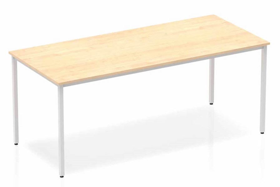 Solar Maple Straight Table Box Frame Leg Silver