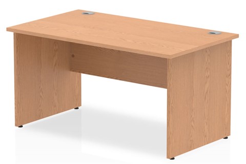 Norton Oak Rectangular Panel End Desk - 1400mm x 600mm