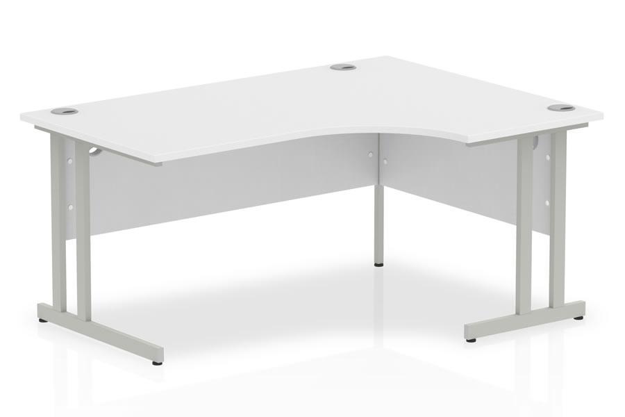 View White LShaped Right Corner Cantilever Desk 1800mm x 1200mm Polar information