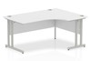 Polar White Cantilever Corner Desk