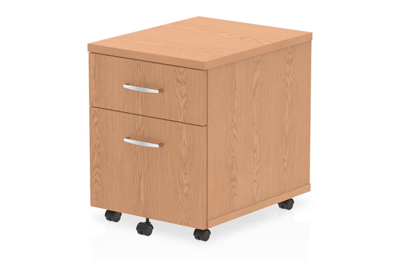 Norton Oak Straight Desk And Pedestal