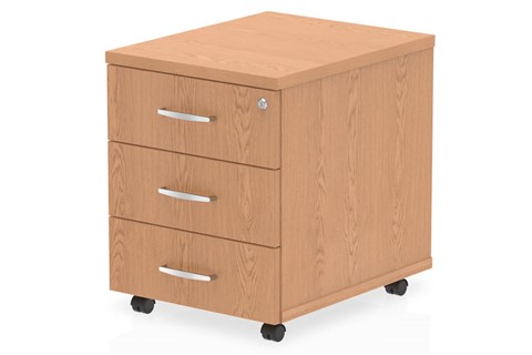 Norton Oak 3 Drawer Mobile Pedestal