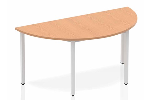 Norton Oak Semi-circle Table 1600 Box Frame Leg