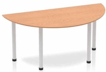 Norton Oak Semi-circle Table 1600 Post Leg