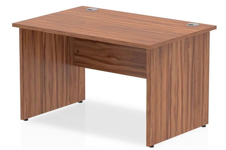 Nova Walnut Rectangular Panel End Desk