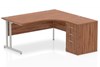 Nova Walnut Corner Cantilever Workstation