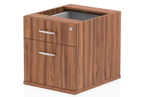 Nova Walnut Fixed Pedestal - 2 Drawer 