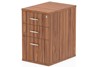 Nova Walnut 3 Drawer Desk High Pedestal