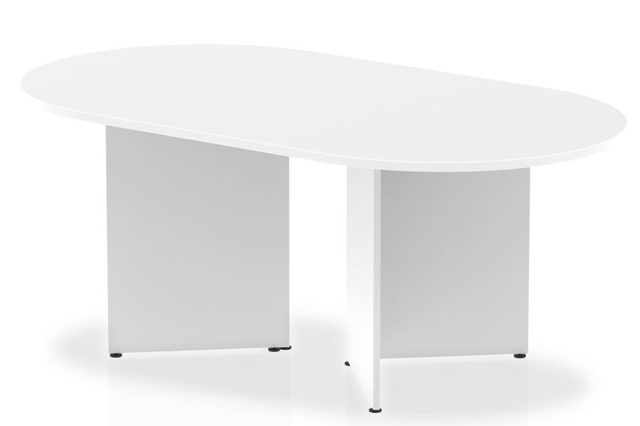 View White Boardroom Oval Office Meeting Table 180cm x 120cm x 25mm Scratch Resistant Top Surface Seats 8 10 People Impulse Meeting Table information