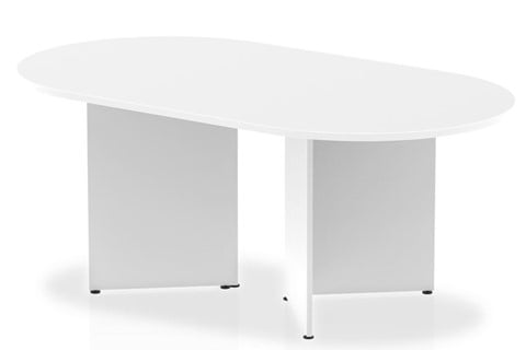 Polar White 1800mm Boardroom Table Panel Leg