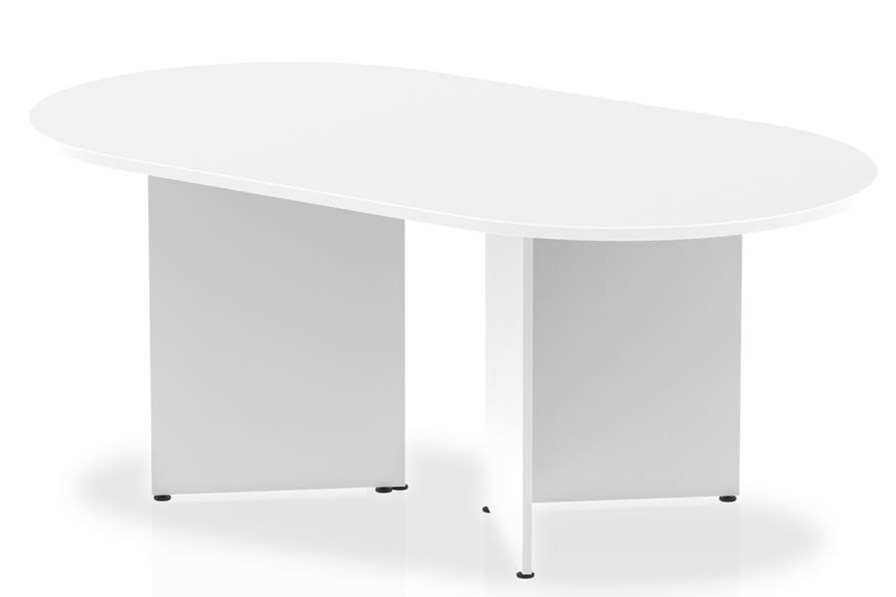 Polar White 1800mm Boardroom Table Panel Leg