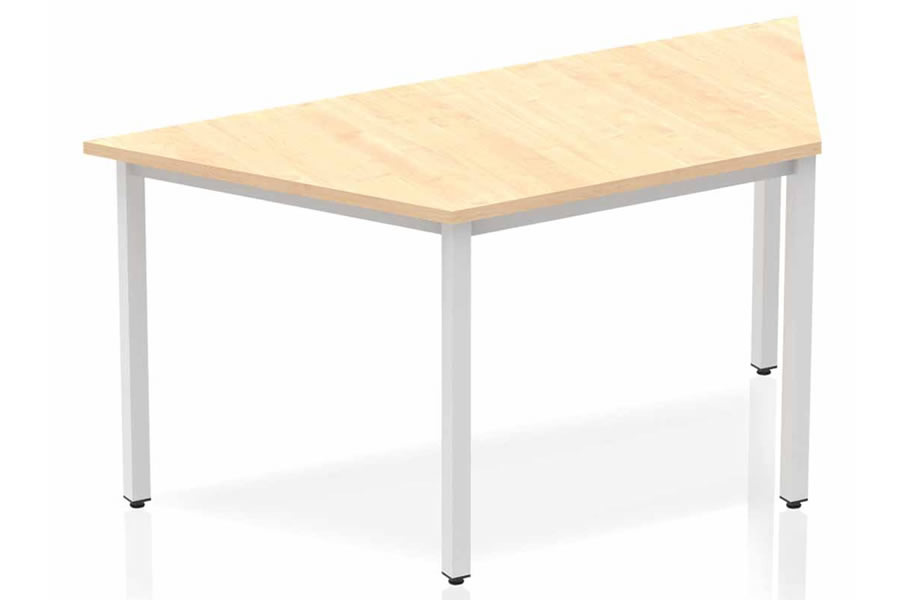 View Maple Finish 160cm Trapezoidal MultiPurpose Meeting Table Scratch Resistant Surface Seat 4 People Solar information
