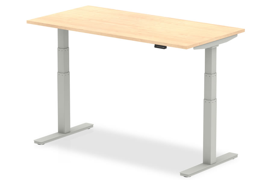 View Height Adjustable Rectangular Maple Office Desk 4 Sizes Solar information