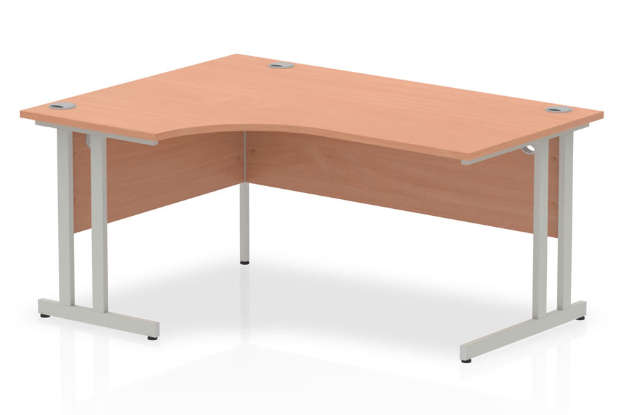 View Beech LShaped Left Corner Cantilever Desk 1800mm x 1200mm Price Point information