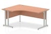 Price Point Beech Cantilever Crescent Desk