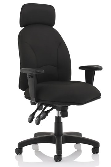Black Fabric Ergonomic Operator Office Chair Venus