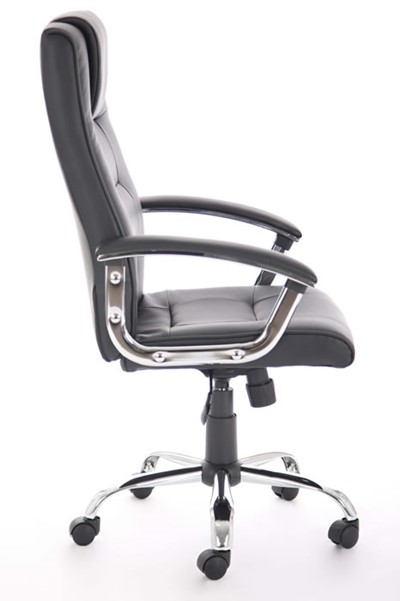 Loughborough Leather Faced Manager Office Chair Black