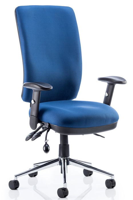 View Blue Fabric Ergonomic Heavy Duty Bariatric Office Chair Height Adjustable Backrest Fully Reclining Deep Padded Seat 5Year Guarantee Chiro information