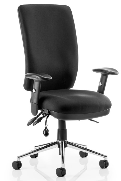 View Black Fabric Ergonomic Heavy Duty Bariatric Office Chair Height Adjustable Backrest Fully Reclining Deep Padded Seat 5Year Guarantee Chiro information