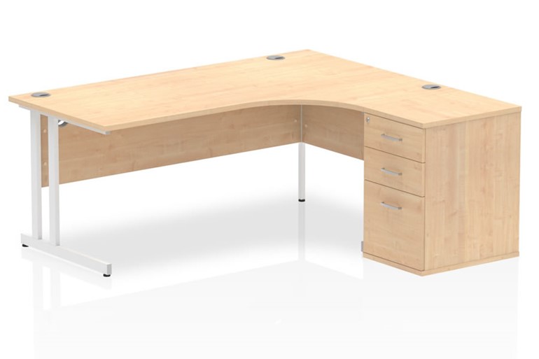 Solar Maple Corner Cantilever Workstation